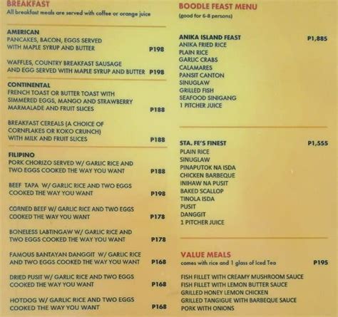 chloe cafe menu.